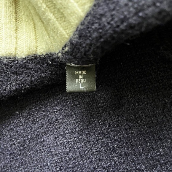 Pankara Oversized Sweater Jacket Mens Size‎ L Navy Long Sleeve Full zip - Picture 4 of 7